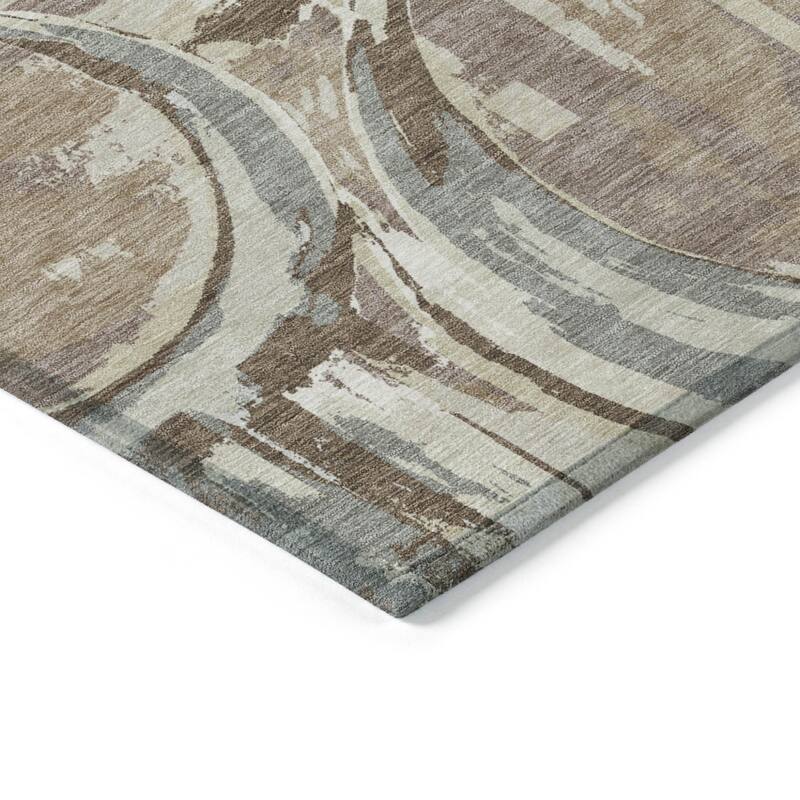HomeRoots Geometric Transitional Rectangle Outdoor Rug