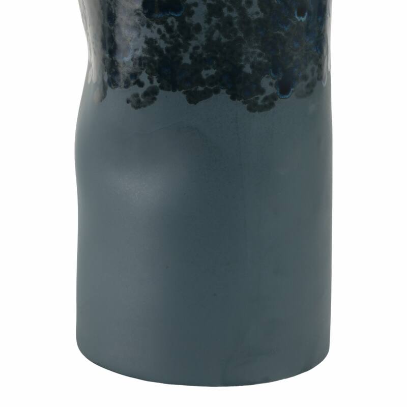 Decorative Vase - Blue Ceramic Finish Details