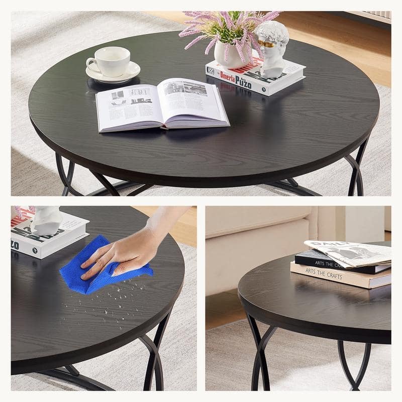 Rosary Blenn Faux Marble Coffee Table