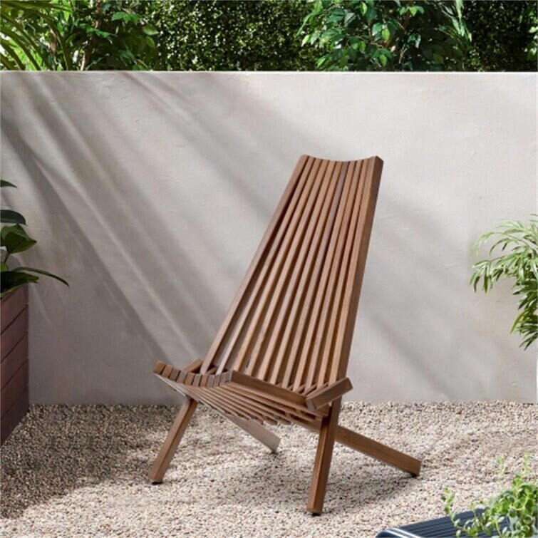 Solid wood 2025 folding adirondack chair