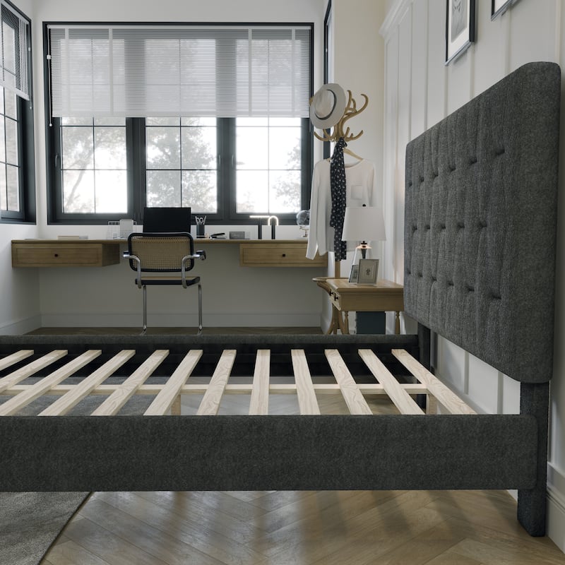 Corvus Somme Tufted Upholstered Platform Bed