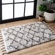 preview thumbnail 27 of 27, Nuloom Transitional Kristi Shag Area Rug 3' x 5' - Ivory