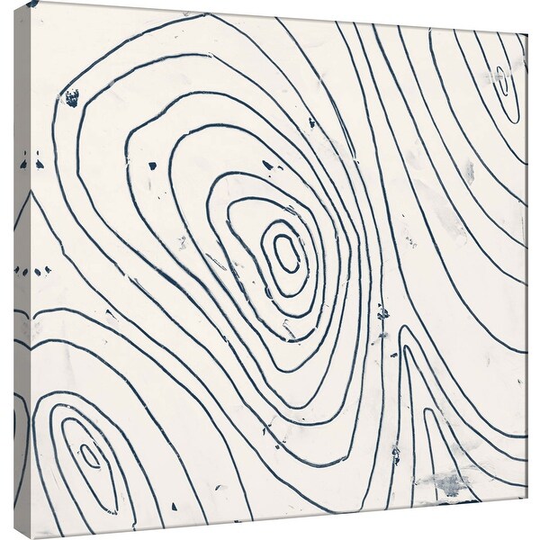 PTM Images 9-100912 PTM Canvas Collection 12" x 12" - "Indigo F" Giclee Abstract Art Print on Canvas