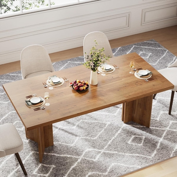 店内商品がすべてレジにて半額！！ Farmhouse Wood Kitchen for Table Dining Dinner Rectangular その他