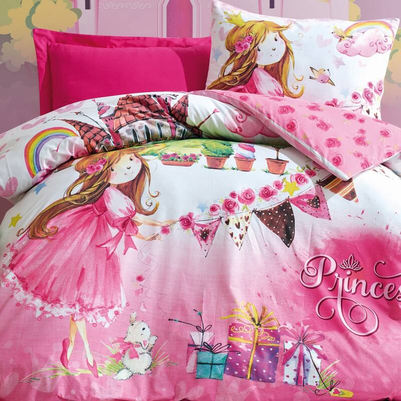 SUSSEXHOME Duvet Cover Set, 1 Duvet Cover, 1 Fitted Sheet and 2 Pillowcases | Pink, Hypoallergenic