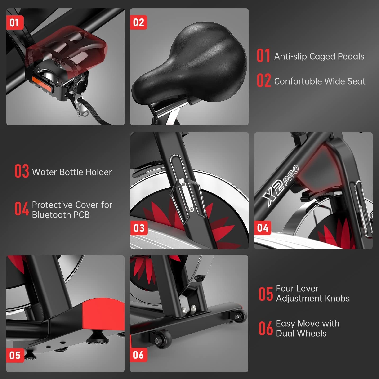 Stationary Exercise Bike X2PRO X4S Bluetooth Magnetic Belt Drive Cycling Bike 300 330 Pounds Loads Magnetic Exercise Bike Bed Bath Beyond 40335065