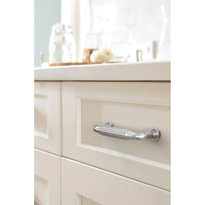 Amerock BP37701 Cowrie 3" Center to Center Fluted Handle Cabinet Pull