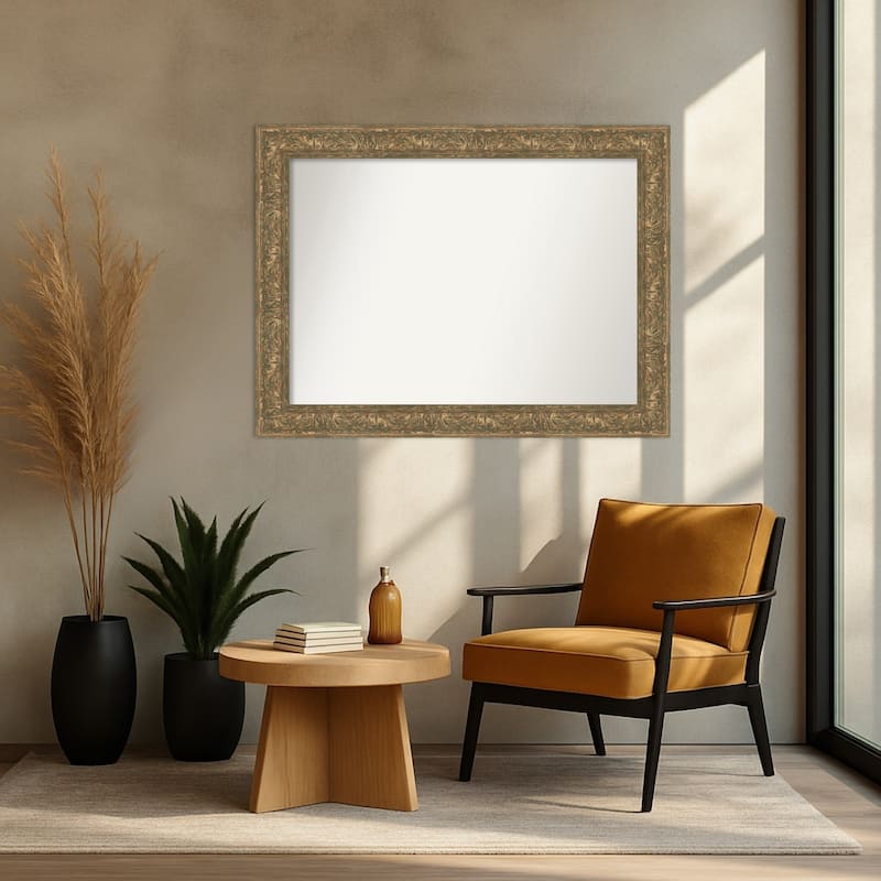 Luxe Non-Beveled Framed Wall Mirror