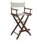 preview thumbnail 14 of 18, American Trails Extra-Wide 30-inch Premium American Oak Bar-Height Directors Chair mission oak frame/ natural canvas