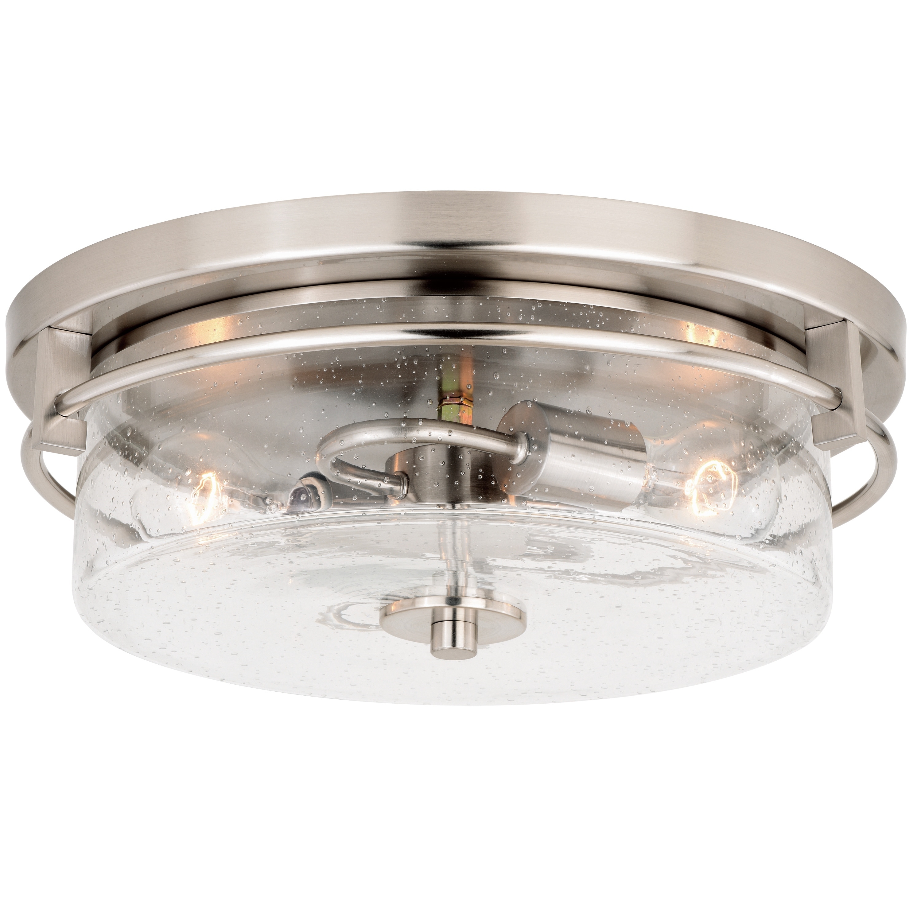 VAXCEL Addison 15-in W Contemporary Flush Mount Ceiling Light Fixture with Clear Glass