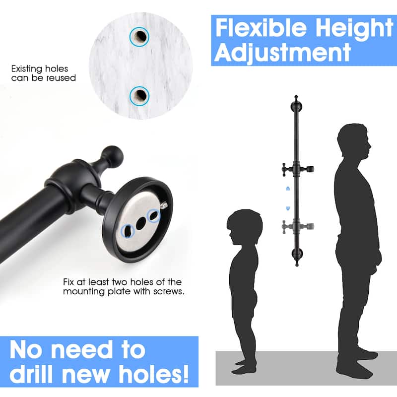 PROOX 9" Rain ShowerHead Body jet System with handheld shower Rough-in Valve