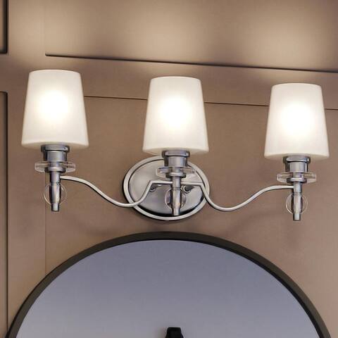 Luxury Posh Bath Fixture, 9.5"H x 23"W, with Crystal Style, Polished Chrome, by Urban Ambiance - 9.50"H x 23.00"W x 7.50"Dep