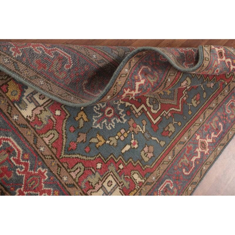 Traditional Heriz-Serapi Oriental Accent Rug Handmade Wool Carpet - 3'11"x 5'11"