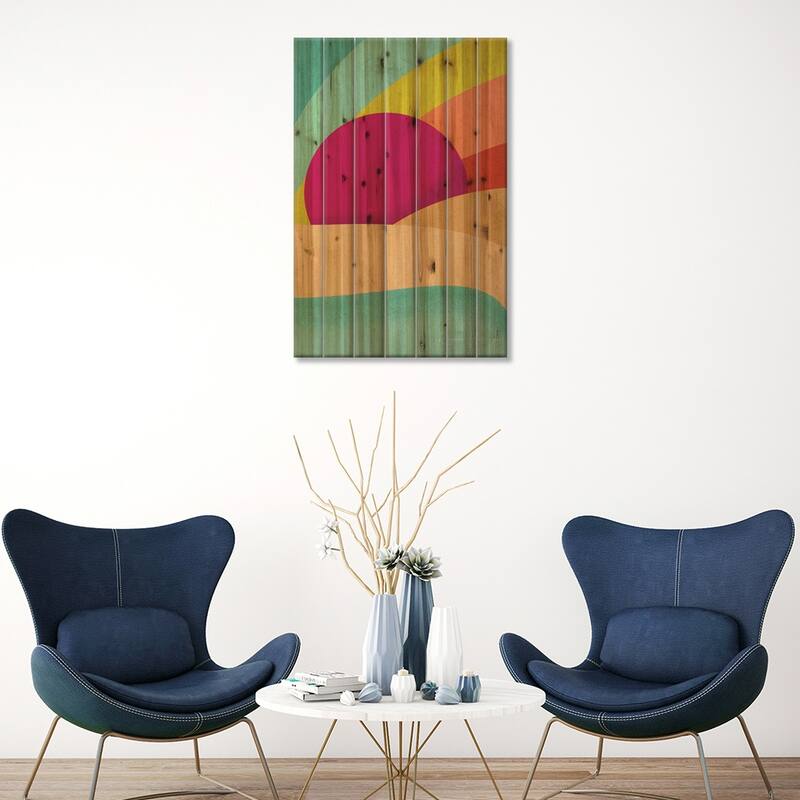 Pride Sunset Print On Wood by Reyna Noriega - Multi-Color