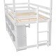 preview thumbnail 6 of 16, Twin Size Loft Bed with Under Bed Shelving Storage Unit,Guardrails,Ladder