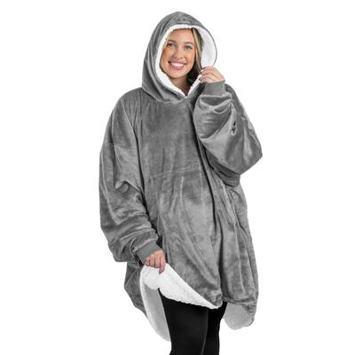 Bare Home Oversized Sherpa Wearable Blanket