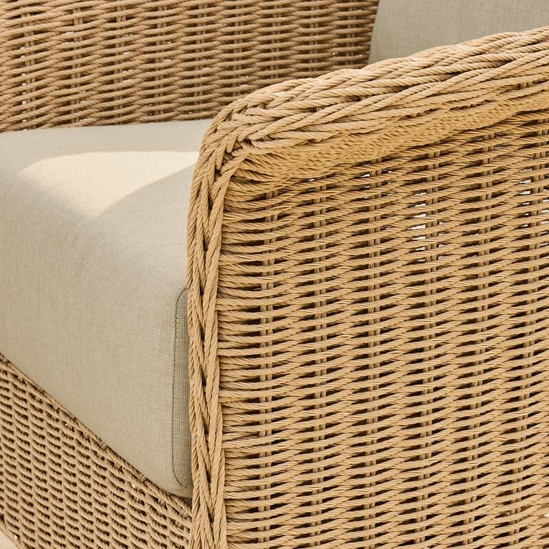 Spruce & Spring Patio Fruniture Outdoor Swivel Chair and Side Table