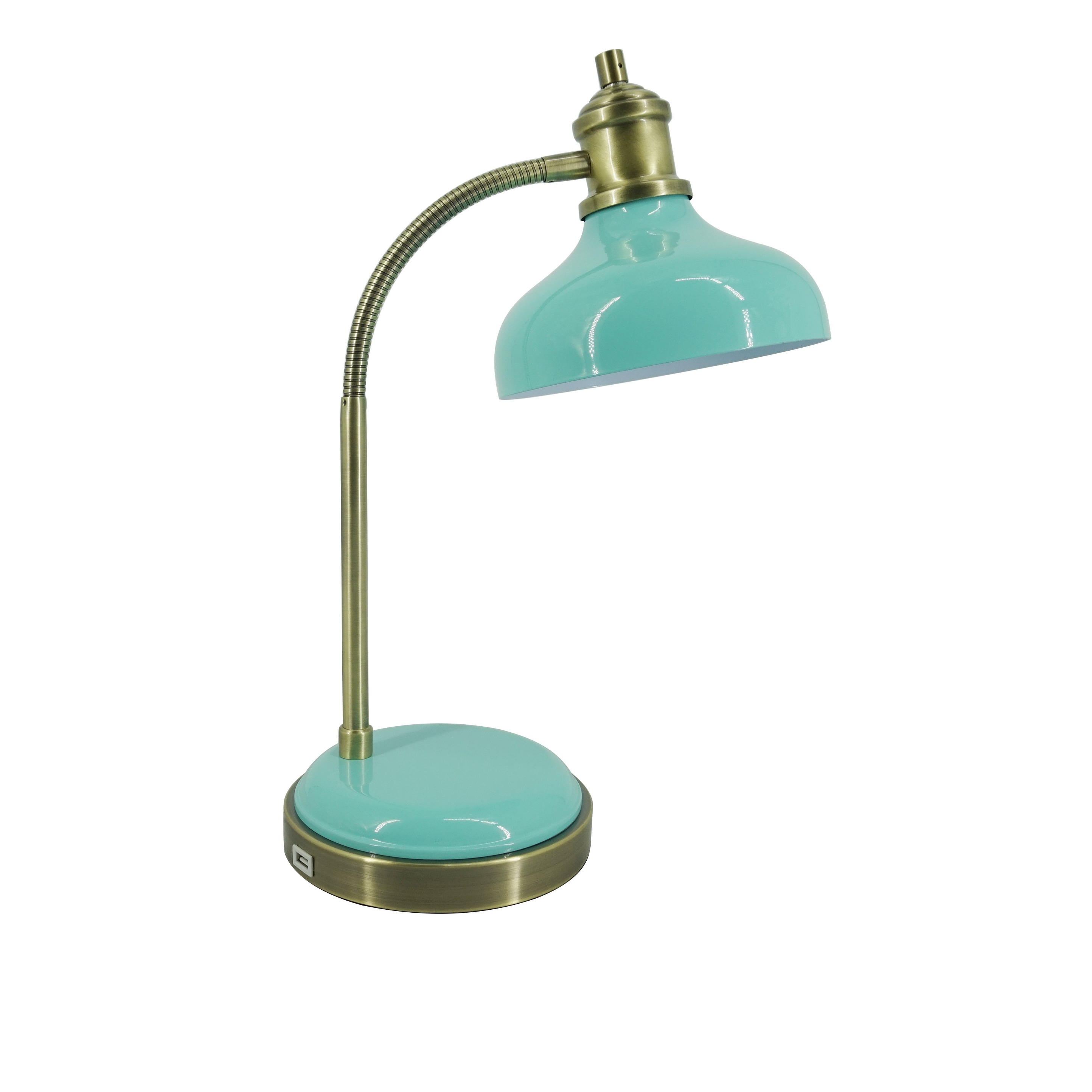 teal desk lamp