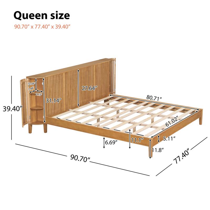 Christopher Knight Home - Theodosia Solid Wood Bedframe with Headboard