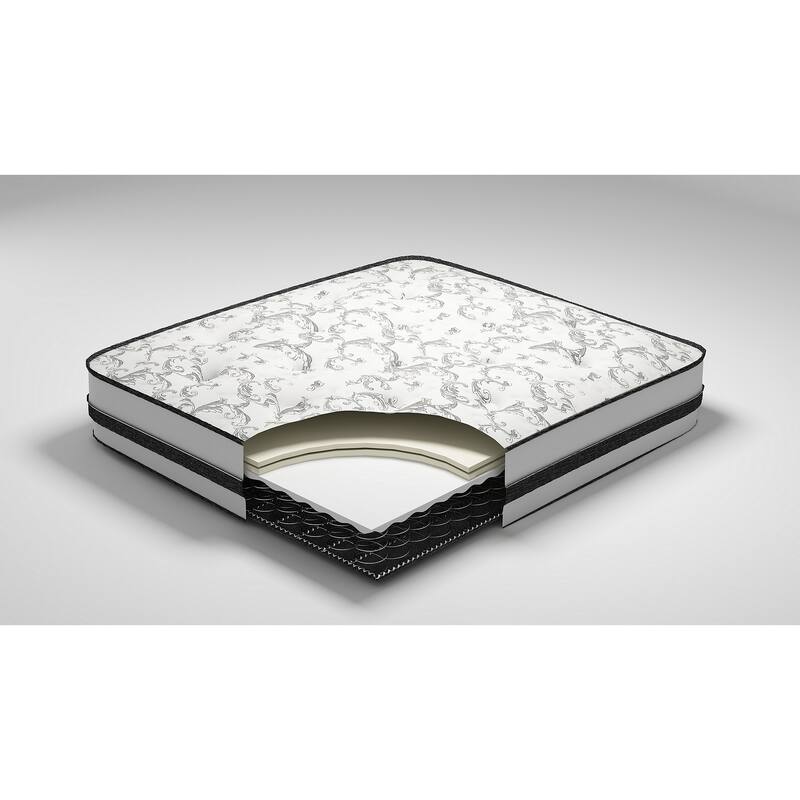 Signature Design by Ashley 8 Inch Chime Innerspring White/Black 2-Piece King Mattress Package