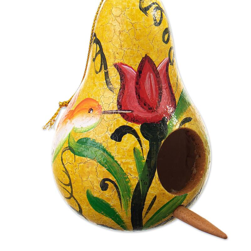 Novica Handmade Summer Homes Dried Gourd Ornaments (Set Of 2)