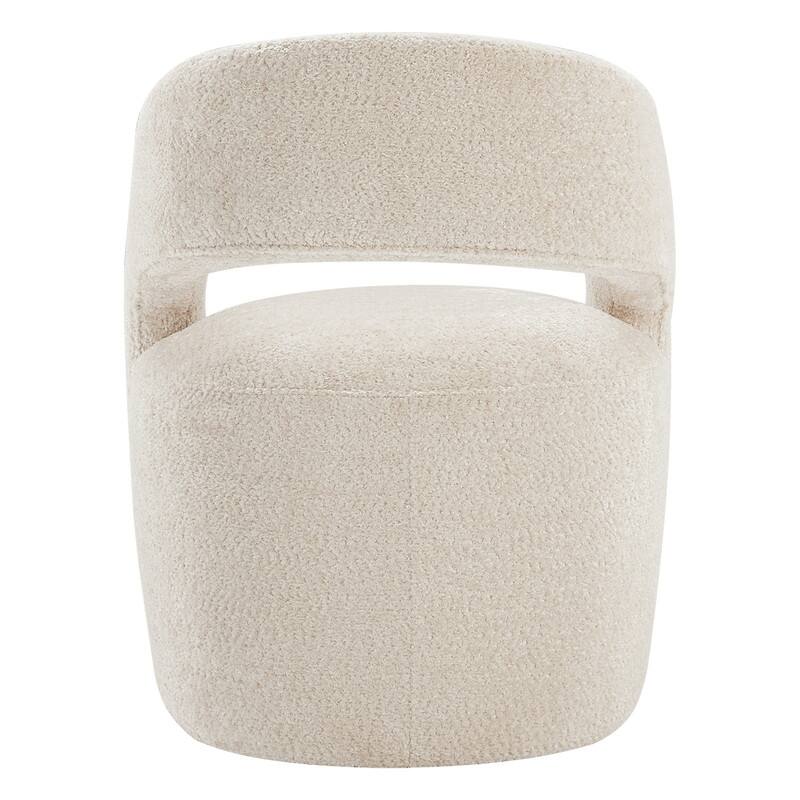 Spruce & Spring Joey Barrel Accent Chair with Casters for Living Room, Office, or Reading Nook