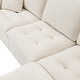 preview thumbnail 38 of 55, Roomfitters 100 x 59" Modern Convertible L-Shaped Sectional Sofa with Free Pillows, 4-Seat Suede Velvet Sleeper Sofa
