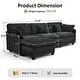 preview thumbnail 26 of 66, MCombo 111.8'' Modular Sectional Sofa Couch with Reversible Ottoman for Living Room, L Shaped Sofa, FSC Certified