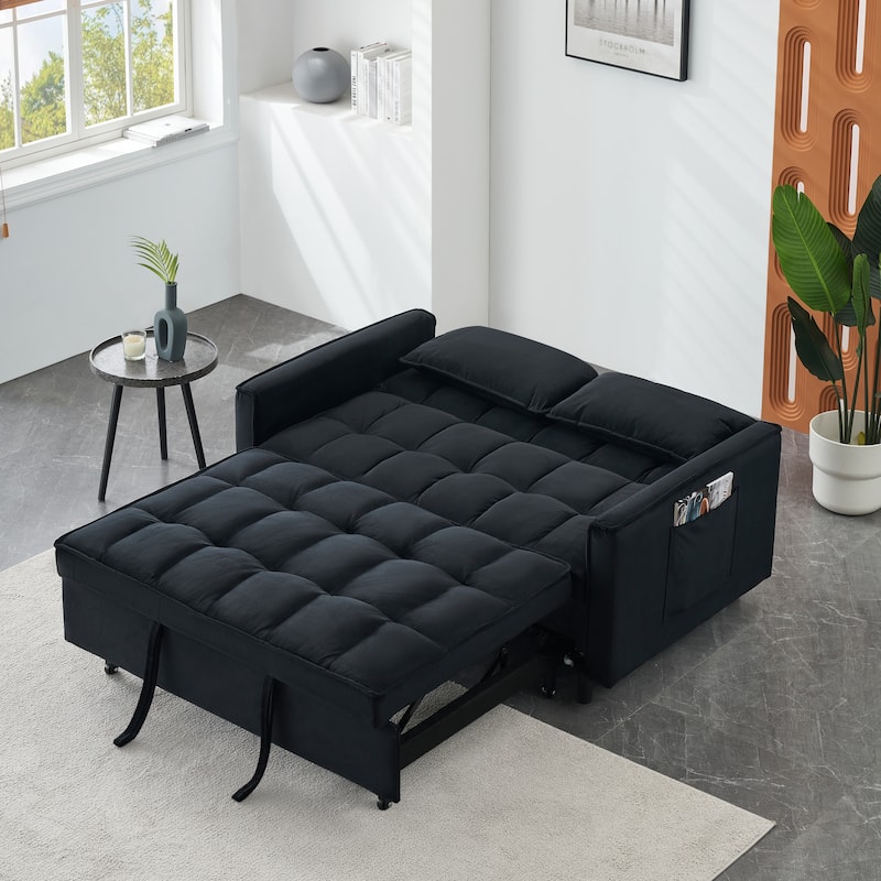 55-Inch Velvet Sofa Bed - Great for Living Rooms and Guest Rooms