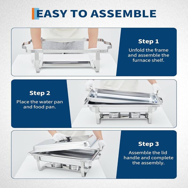 2-Pack Rectangular Chafing Dish - 2pcs