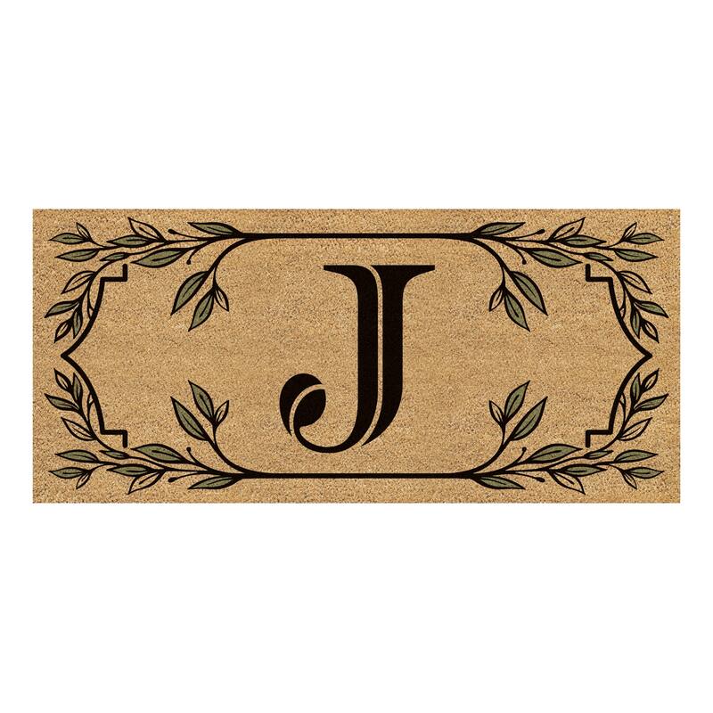 Monogram Flocked Sassafras Coir Switch Mat - J