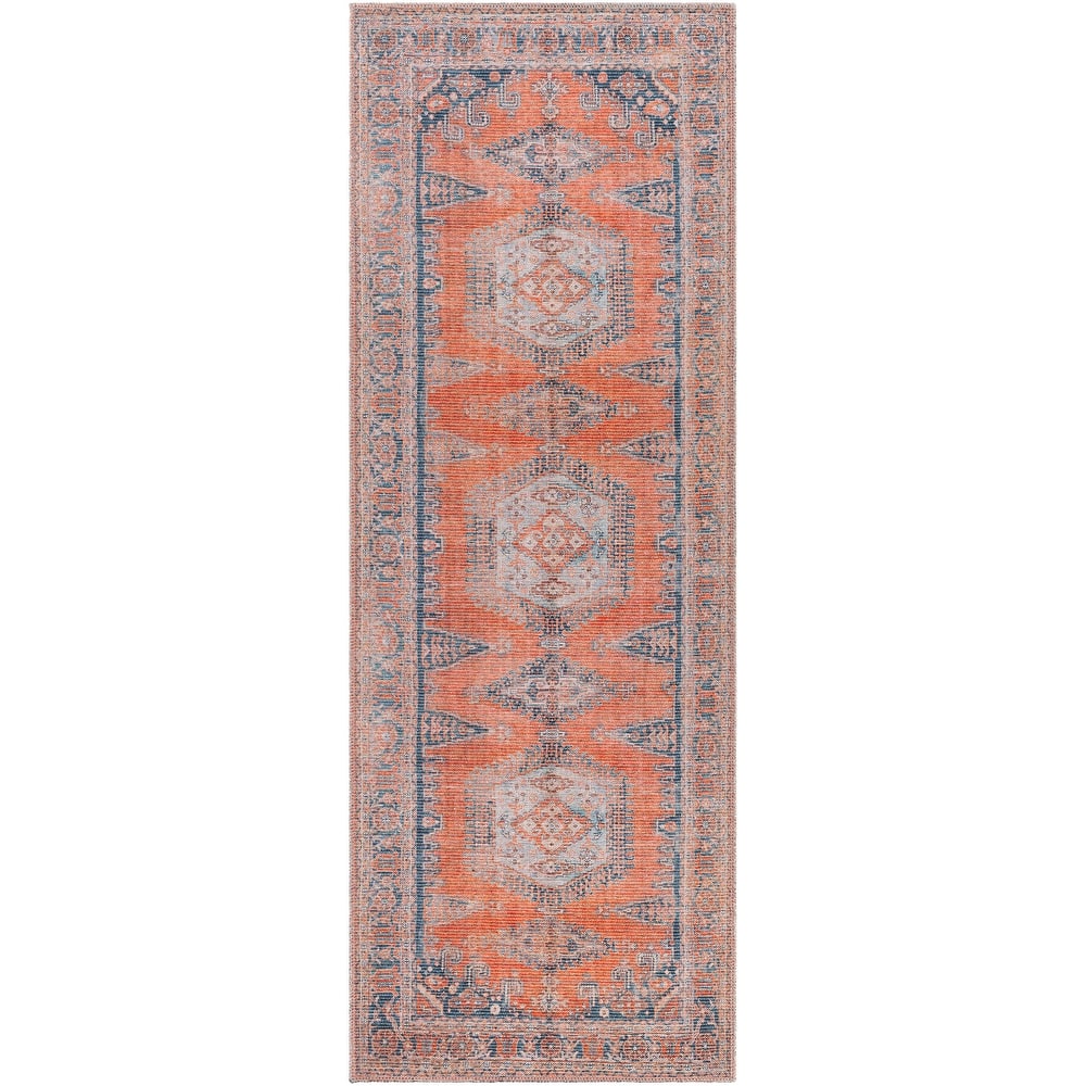 Livabliss Vargas Persian Medallion Printed Machine Washable Area Rug