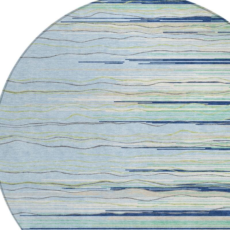 HomeRoots Striped Transitional Rectangle Outdoor Rug