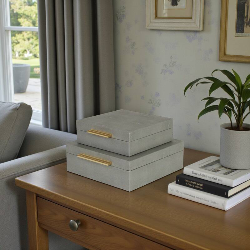 Lusan Black Vinyl Decorative Box Set