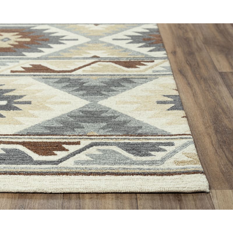 Alora Decor Sedona Southwest Geometric Hand-tufted Wool Rug