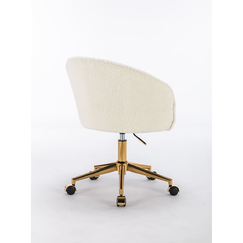 Golden foot office chair, modern armchair, height adjustable, rotary cosmetic chair, for bedroom,set of 1