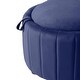 preview thumbnail 42 of 55, 30" W Round Velvet Upholstered Storage Ottoman with Flip Top Tray