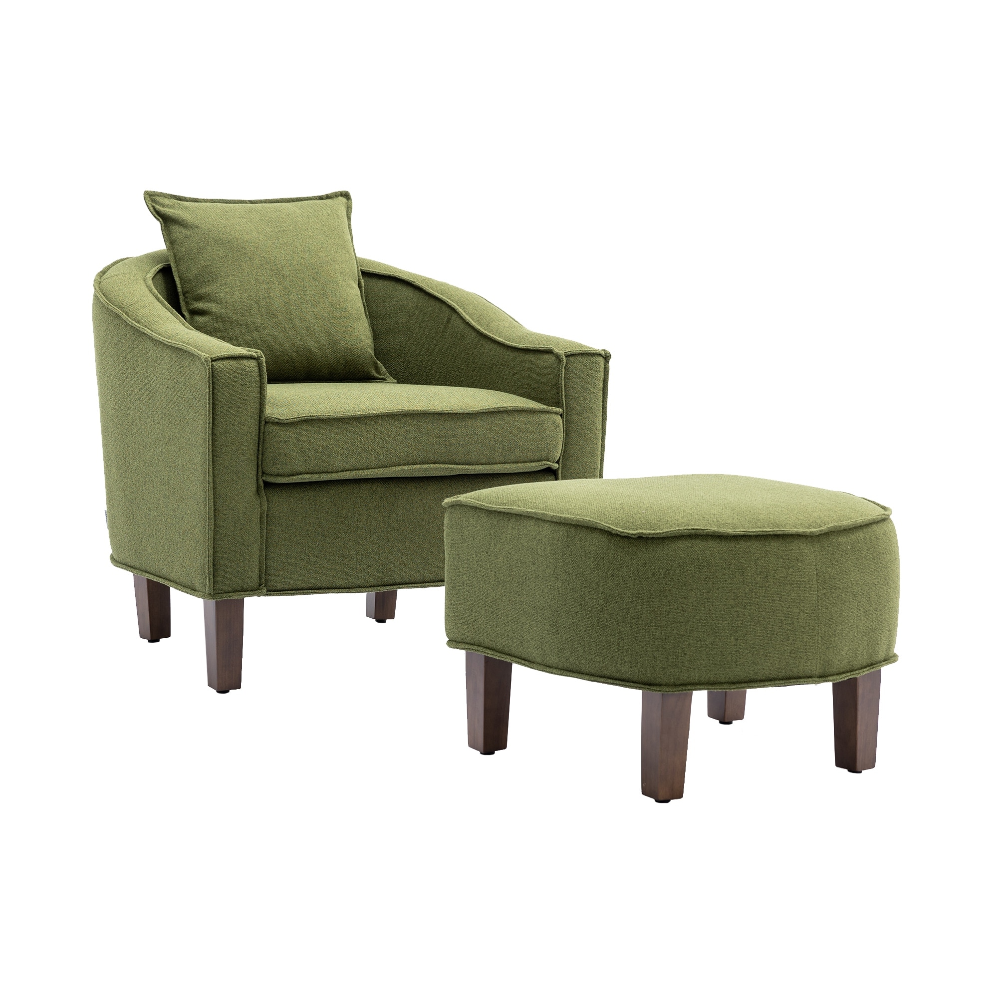 Green accent chair with ottoman deals