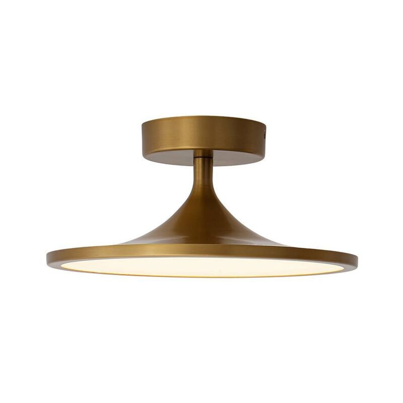 Contemporary Minimalism Dimmable LED Metal Round Semi Flush Light