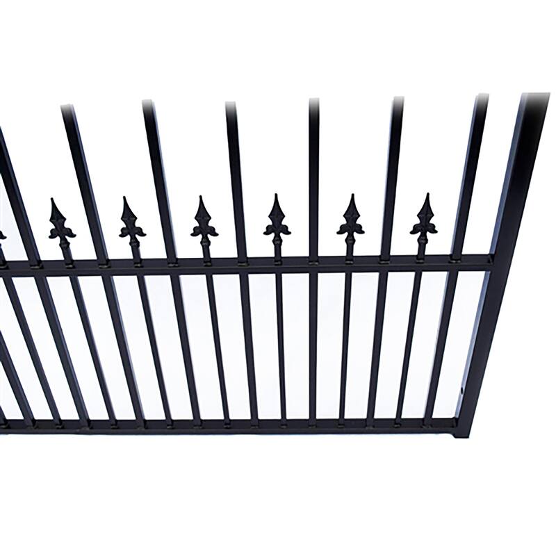 ALEKO Yard Steel Single Sliding 16 ft Driveway Gate Prague Style with Gate Opener