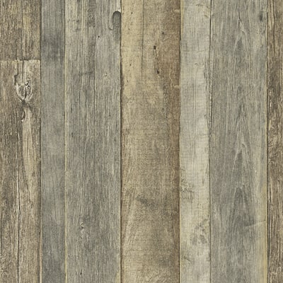 Galerie Wallcoverings Woods and Wicker Collection Reclaimed Wood Effect Matte Finish Vinyl on Non-woven Wallpaper Roll