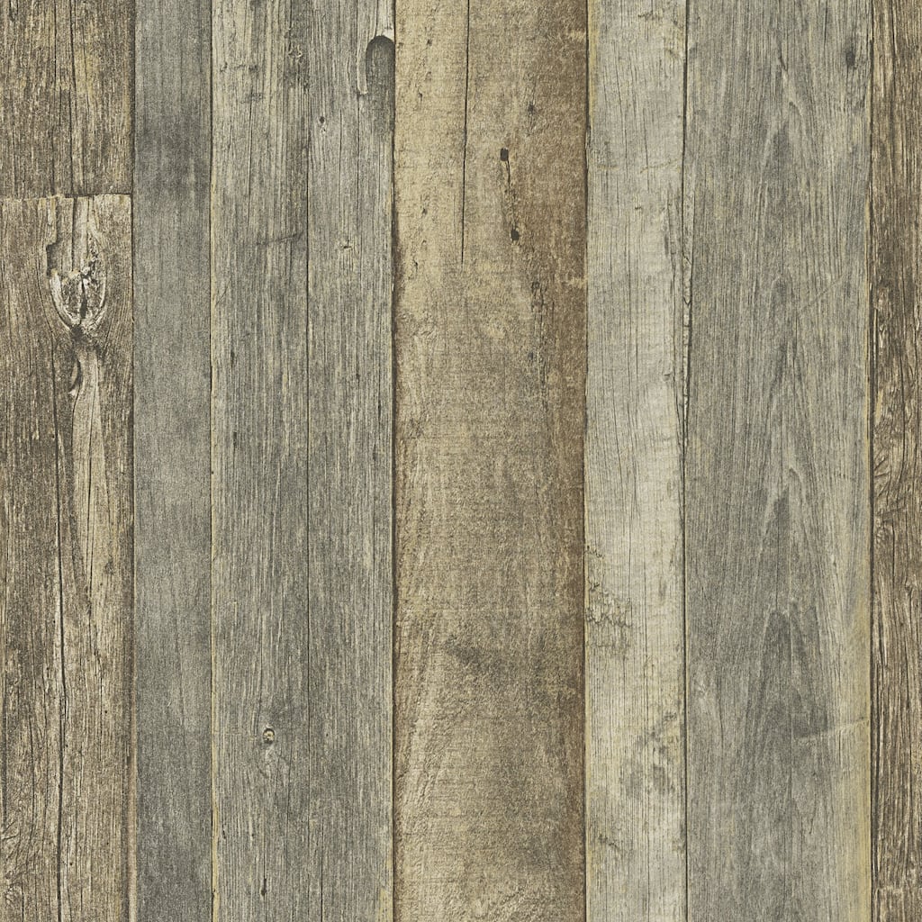Galerie Wallcoverings Woods and Wicker Collection Reclaimed Wood Effect Matte Finish Vinyl on Non-woven Wallpaper Roll