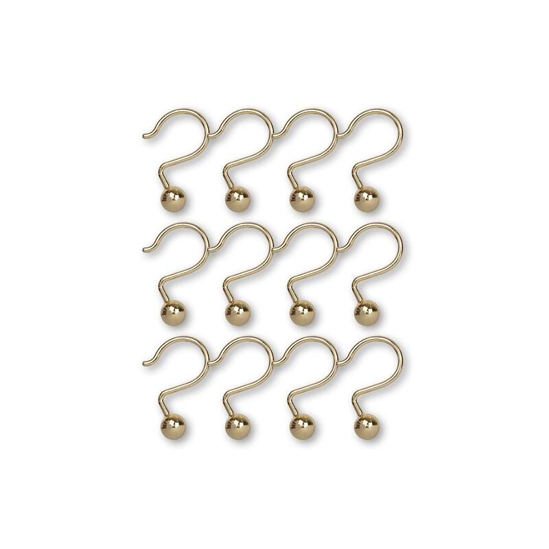 Utopia Alley Shower Hooks - Rust Resistant Shower Curtain Hooks for Shower Curtain or Liner - Set of 12