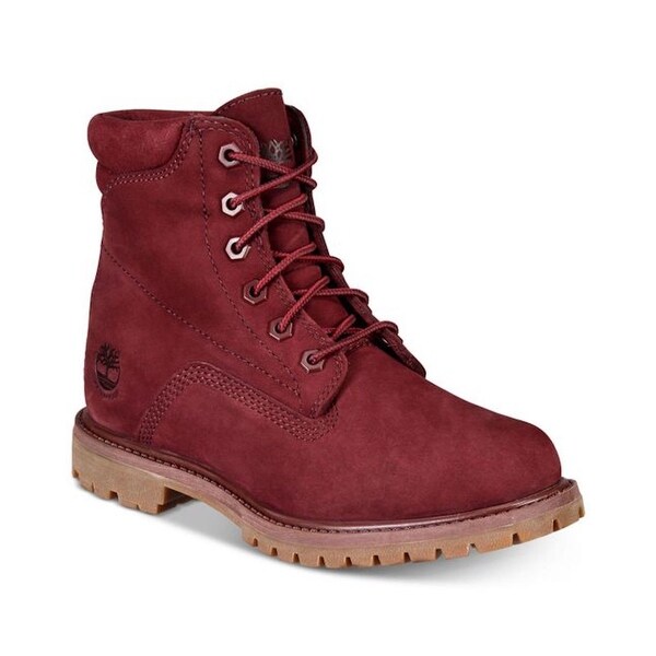 maroon timberlands womens