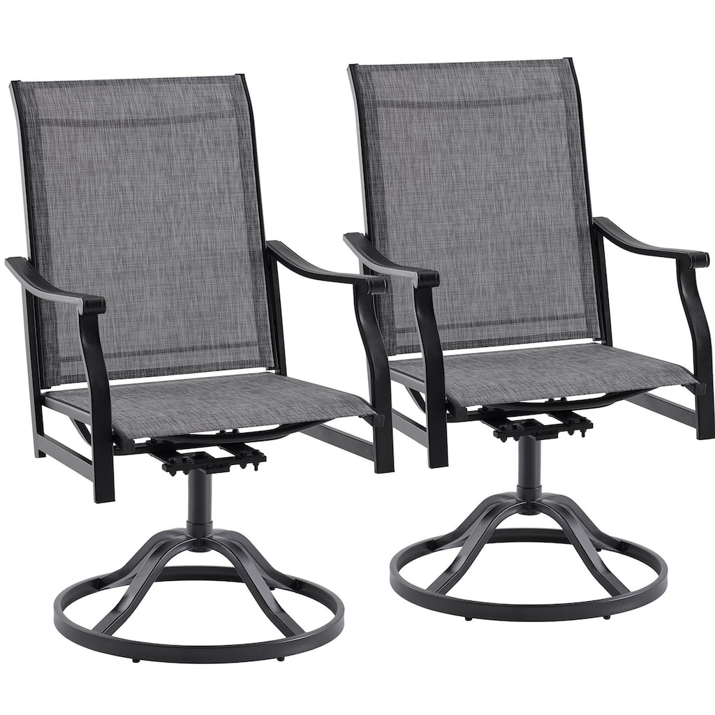 360 Swivel Patio Dining Chair Outdoor Dining Chairs Set of 2