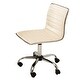 preview thumbnail 37 of 35, Faux Leather Office Chair with Wheels, Upholstered Task Chair with Metal base, Swivel Rolling Chair with Adjustable Height - N/A