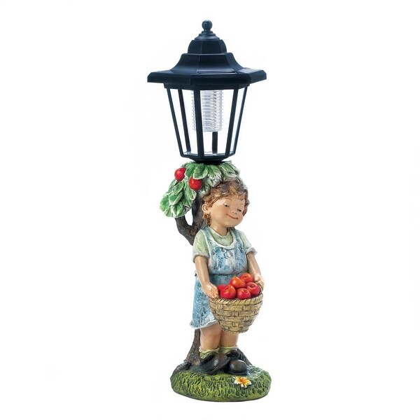 Novelty Apple Basket Solar Street Light Statue