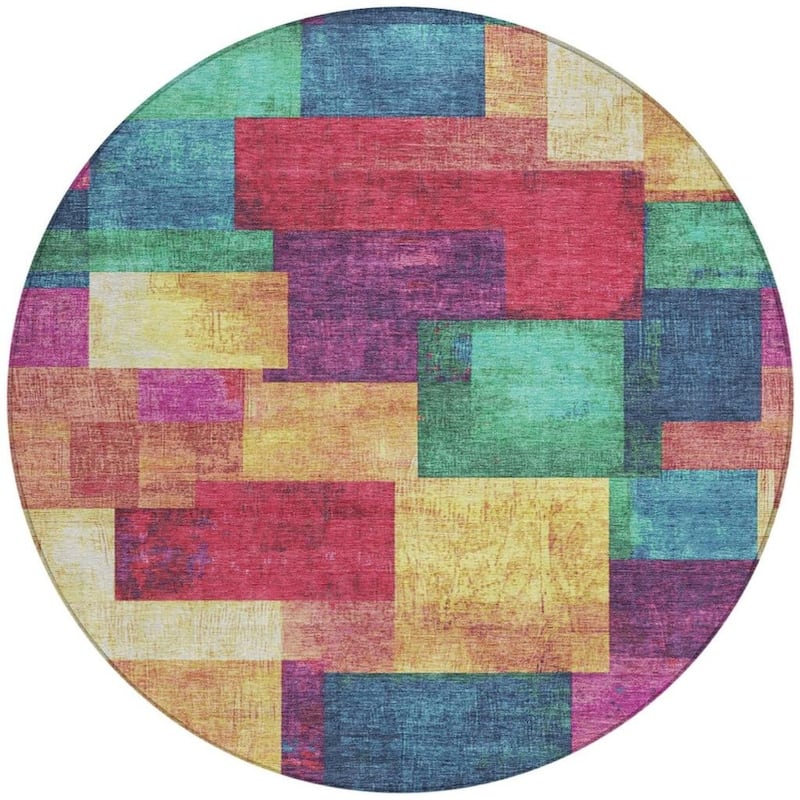 HomeRoots Geometric Traditional Rectangle Outdoor Rug
