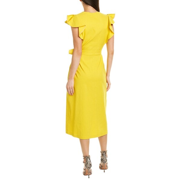 alc yellow walker dress