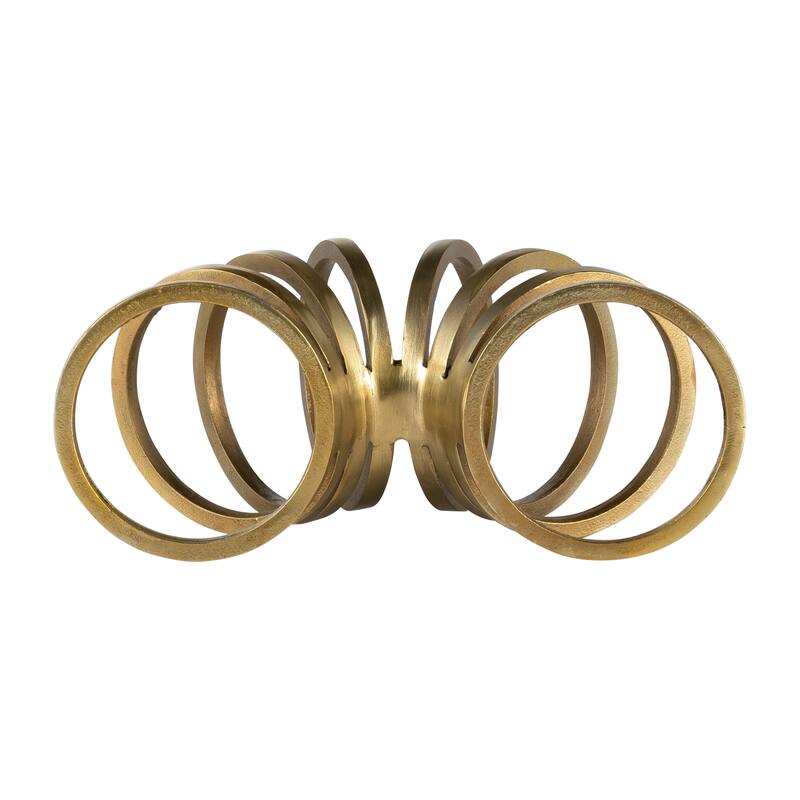 Sagebrook Home Modern Aluminum Metal Decorative Object - Geometric Sculptural Accent for Contemporary Home Decor